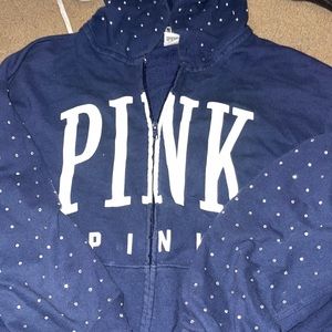 Pink zip up bling